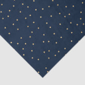 Marineblauw met gouden stippen tissuepapier (Detail)
