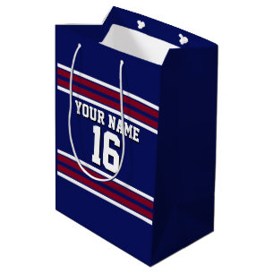 Marineblauw met Team Jersey van de Strepen van Medium Cadeauzakje