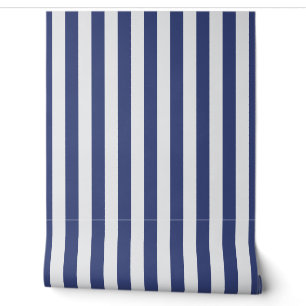 Marineblauw met witte luifel behang