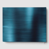 Marineblauw Metallic Wedding Guest Book Gastenboek (Achterkant)