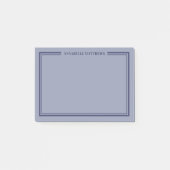 Marineblauw Minimalistisch Monogram Post-it® Notes (Voorkant)