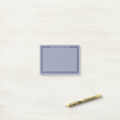 Marineblauw Minimalistisch Monogram Post-it® Notes (Op bureau)