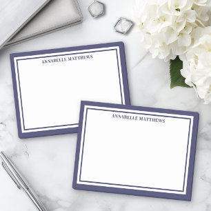 Marineblauw Minimalistisch Monogram Post-it® Notes
