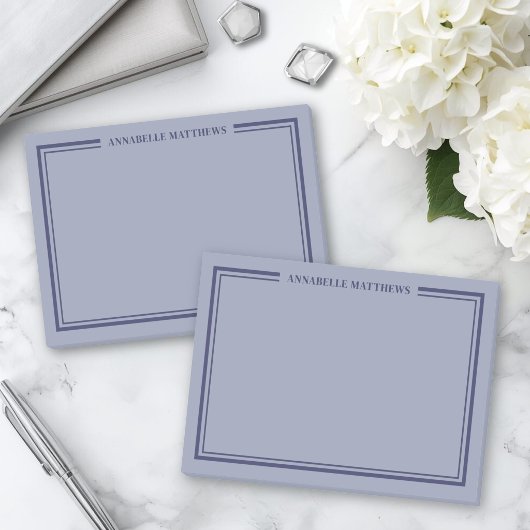 Marineblauw Minimalistisch Monogram Post-it® Notes