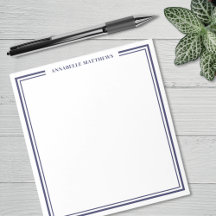 Marineblauw Minimalistische Monogram