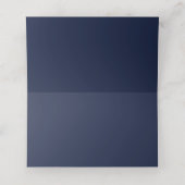 Marineblauw minimalistische trouwplaatskaart plaatskaartje (Binnenkant ongevouwen)