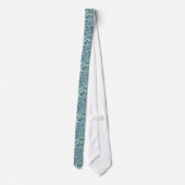 Marineblauw & Mint-groen Bloemen Paisley Patroon Stropdas (Achterkant)