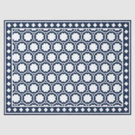 Marineblauw modern beeninlegwerk decoupagepapier tissuepapier