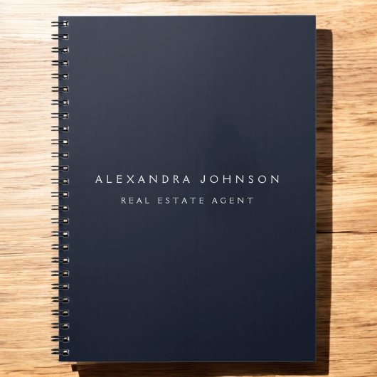 Marineblauw Modern Elegant Professioneel Classy Notitieboek