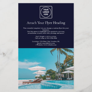 Marineblauw Modern Logo   Schoon Zakelijk Branding Flyer