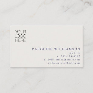 Marineblauw Modern Minimaal Elegant Professioneel  Visitekaartje