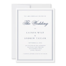 Marineblauw Modern Minimalist De bruiloft van