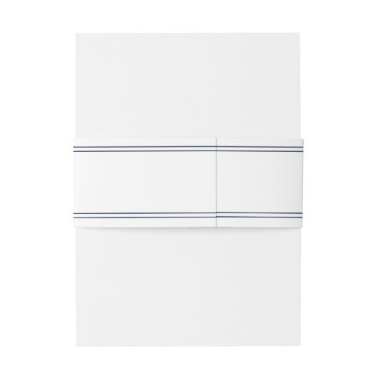 Marineblauw Modern Minimalistisch Uitnodiging Bell Uitnodigingen Wikkel (Achterkant Voorbeeld)