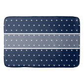 Marineblauw Modern Patroon Badmat (Voorkant)