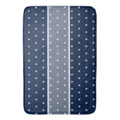 Marineblauw Modern Patroon Badmat (Voorkant Verticaal)