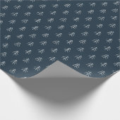 Marineblauw | Modern Trees Pattern Cadeaupapier (Hoek)