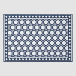 Marineblauw Moderne Been Intarsia Decoupage Papier
