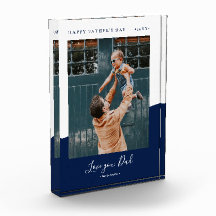 Marineblauw | Moderne Vaderdag cadeau Foto