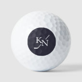 Marineblauw Monogram Club Classic Naam initialen Golfballen (Voorkant)