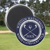 Marineblauw Naam en clubnaam Datum Magneet