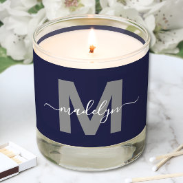 Marineblauw naammonogram
