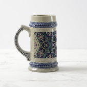“Marineblauw Native Design” Bierpul (Links)