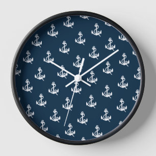 Marineblauw nautisch bootankerpatroon