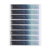 Marineblauw Ombre Agaat & Roos Gouden Bruiloft (Vel)