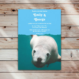 Marineblauw Onderwater Zee Leeuw Strand Zomerbruil Kaart