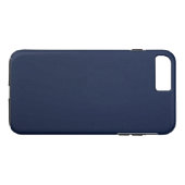 Marineblauw oneffen patroon Case-Mate iPhone case (Achterkant (Horizontaal))