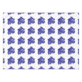 marineblauw op witte kustbodem tafelkleed (Voorkant (Horizontaal))