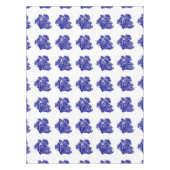 marineblauw op witte kustbodem tafelkleed (Voorkant)
