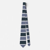 Marineblauw Paarse Strepen Stropdas (Voorkant)