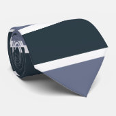 Marineblauw Paarse Strepen Stropdas (Opgerold)