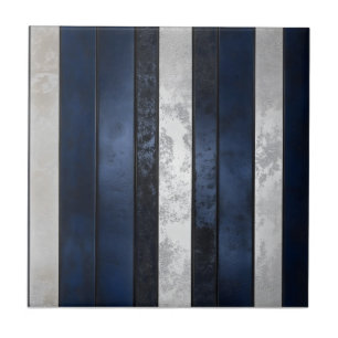 Marineblauw Patroon Tegeltje