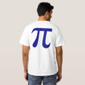Marineblauw PI-symbool T-shirt (Achterkant volledig)