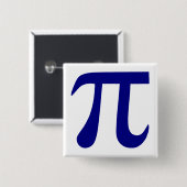 Marineblauw PI-symbool Vierkante Button 5,1 Cm (Voorkant /achterkant)
