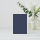 Marineblauw Plaatskaartje (Staand voorkant)