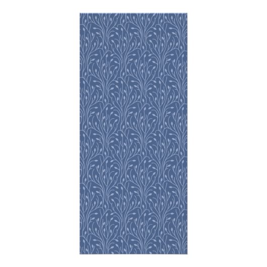 Marineblauw |  prijsstelling voor flora en fauna reclamekaart (Achterkant)