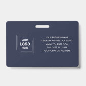 Marineblauw professioneel personeelsidentiteitsont badge (Achterkant)