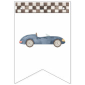 Marineblauw Race Auto Bunting Vlaggen Vlaggetjes (Eerste vlag)