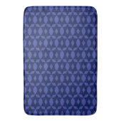 Marineblauw Retro Tweekleurpatroon Thuis Badmat (Voorkant Verticaal)