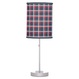 Marineblauw, Rood en Grijs Sportief geruite Tafell