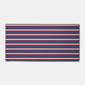 Marineblauw rood streeppatroon bureaumat (Voorkant)