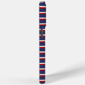 Marineblauw rood streeppatroon Case-Mate iPhone case (Achterkant / Rechts)