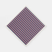 Marineblauw rood streeppatroon servet (Hoek)