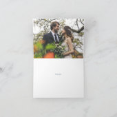 Marineblauw Roos gouden moderne ringen Bedankkaart (Binnen)