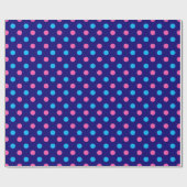 Marineblauw Roze Cyaan Stippenpatroon Cadeaupapier (Vlak)