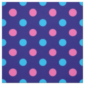 Marineblauw Roze Cyaan Stippenpatroon Stof (Swatch)