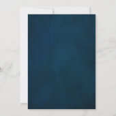 Marineblauw Roze Roos Boho Trouwen Save The Date (Achterkant)